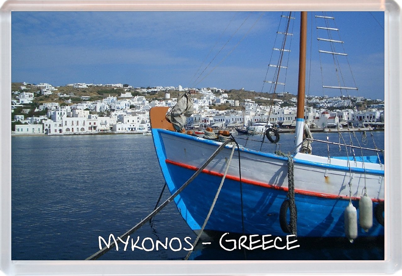 Baked Bean Store Mykonos - Greece/Greek Islands - Jumbo Fridge Magnet Id960