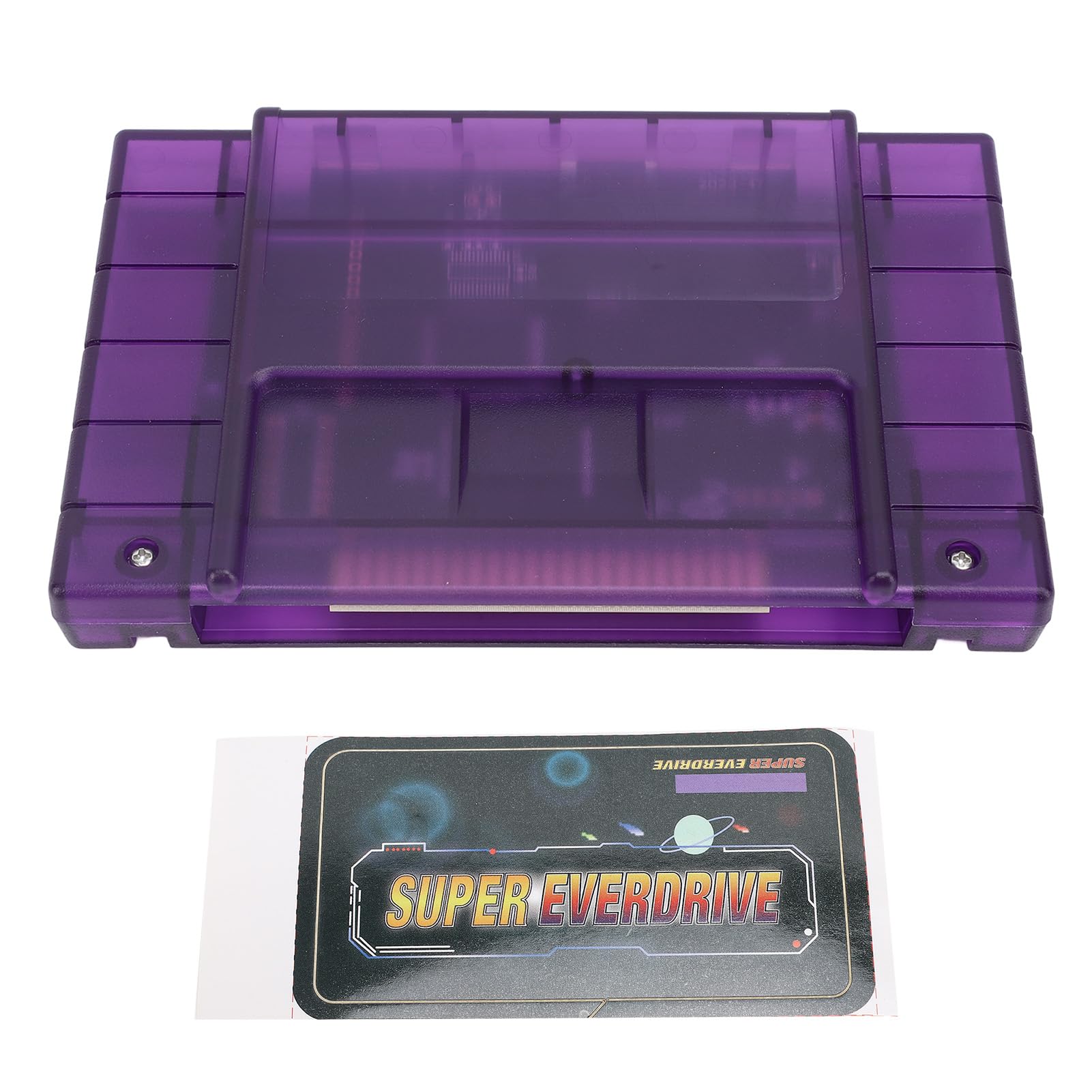 POENVFPO Cartuccia di Gioco per Console SFC, Cartuccia da 3000 in 1 Videogioco con Scheda di Memoria da 8 GB (Viola trasparente)