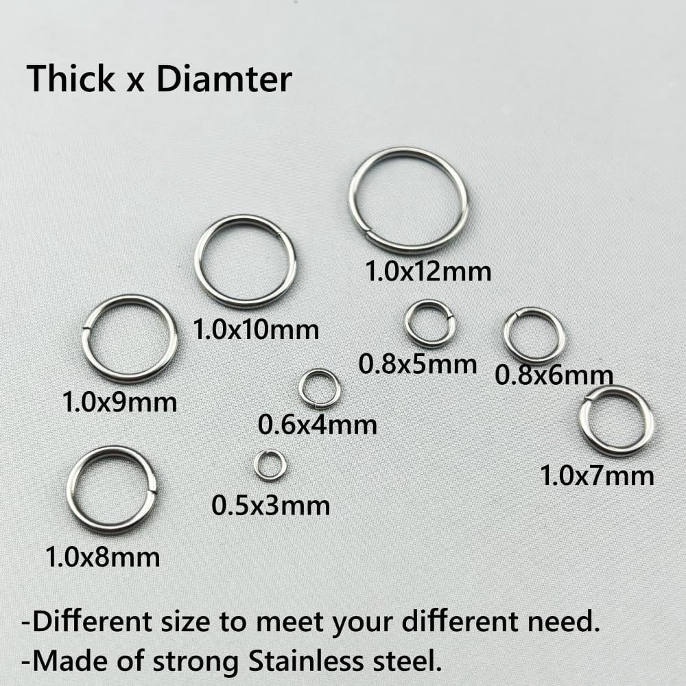 1000pcs 3mm Stainless Steel Jump Rings Connector Rings for DIY Craft Jewelry Making Necklaces Bracelet Earrings Keychains - Image 4