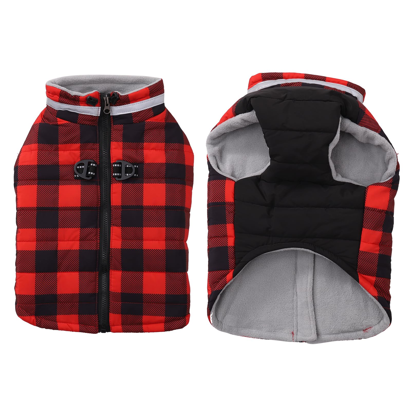 French Bulldog Sweater,Dog Outfits for Medium Dogs,English Bulldog Frenchie Dog Clothes,Bullpug Pitbull Plaid Sweaters,Pit Bull Jacket,Corgi Pet Sweatshirt Clothing,Puppy Coat (PlaidRed, Large)