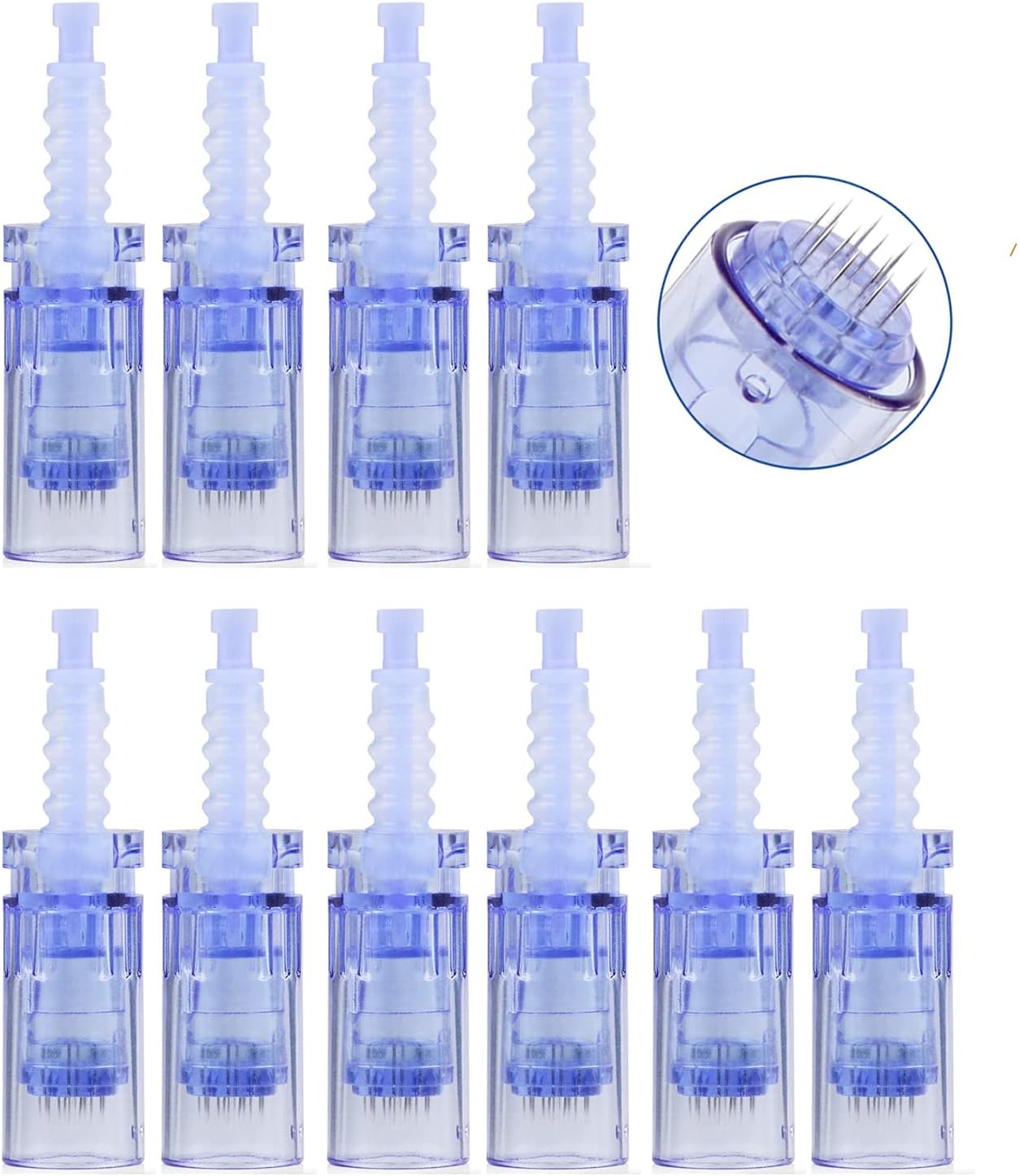 Derma Pen Dr.pen Ultima A6 Needles Derma Pen Needle Cartridges Dr.pen Microneedling 12PIN/36PIN/Nano Round Needle Cartridges, Tips Derma Roller (12 PIN Needles,10 PCS)