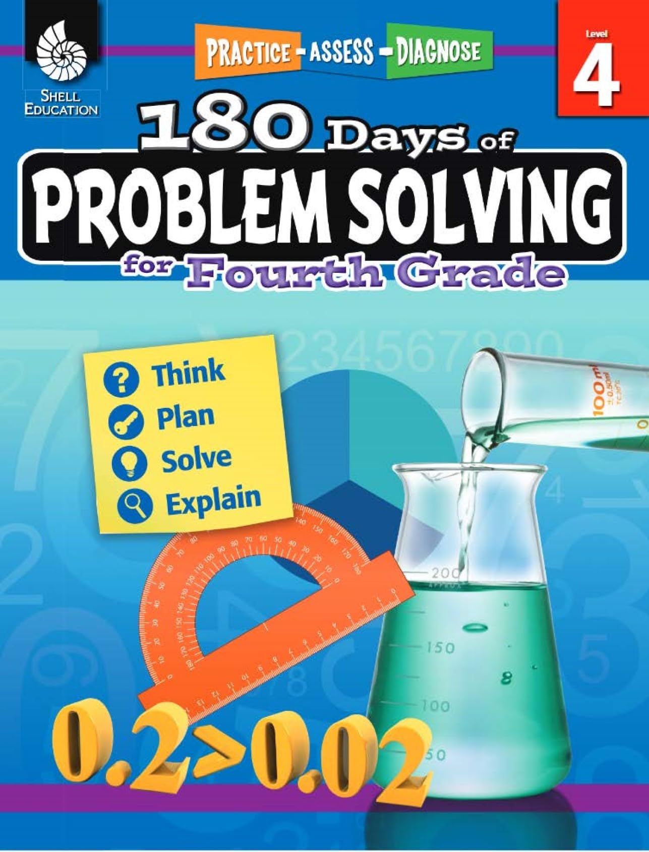 180 Days of Problem Solving for Fourth Grade - Build Math Fluency with this 4th Grade Math Workbook (180 Days of Practice)