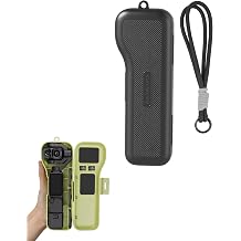 CAPART Hard Shell Protective Cover Case for DJI OSMO Pocket 4P, Portable Hard Case for Pocket 4P Travel Storage, 3 Filter Compartments with Wrist Lanyard Black