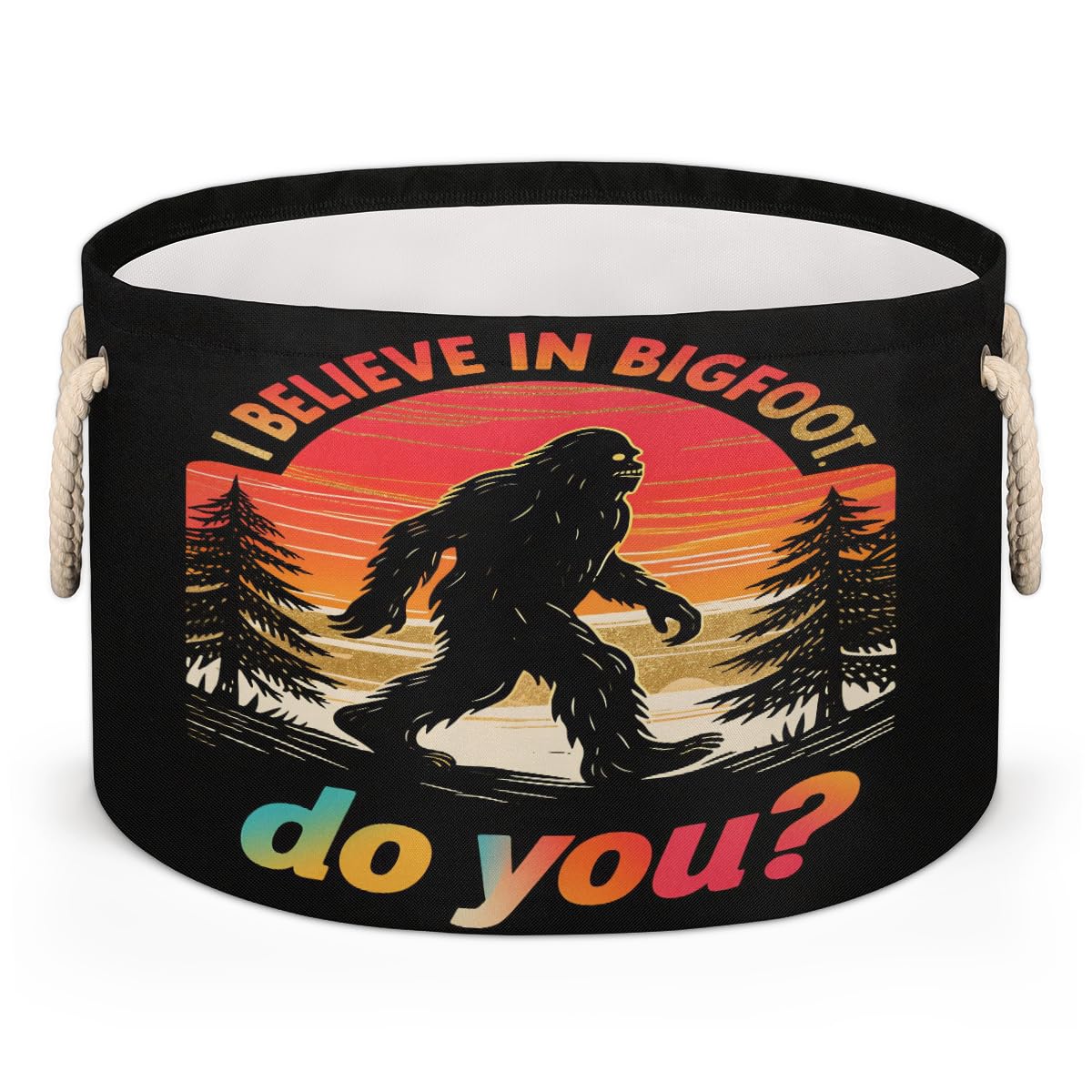 Panier de rangement rond Bigfoot pour organiser les jouets d'enfants au salon