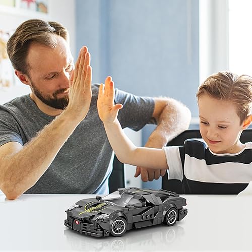 Miniatura 4 de JMBricklayer Juegos de construcción de autos de carreras, modelo de superauto para construir para niños y adultos, modelos coleccionables de bloques