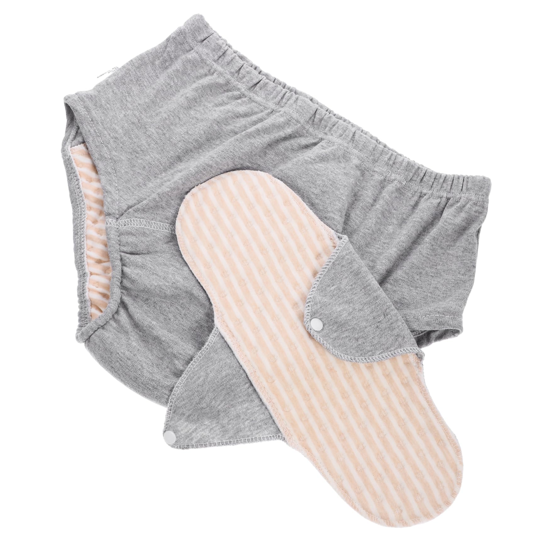 IWOWHERO Elderly Underwear Leak-Proof Cotton Washable Nappy Reusable Urinal Pant for Seniors