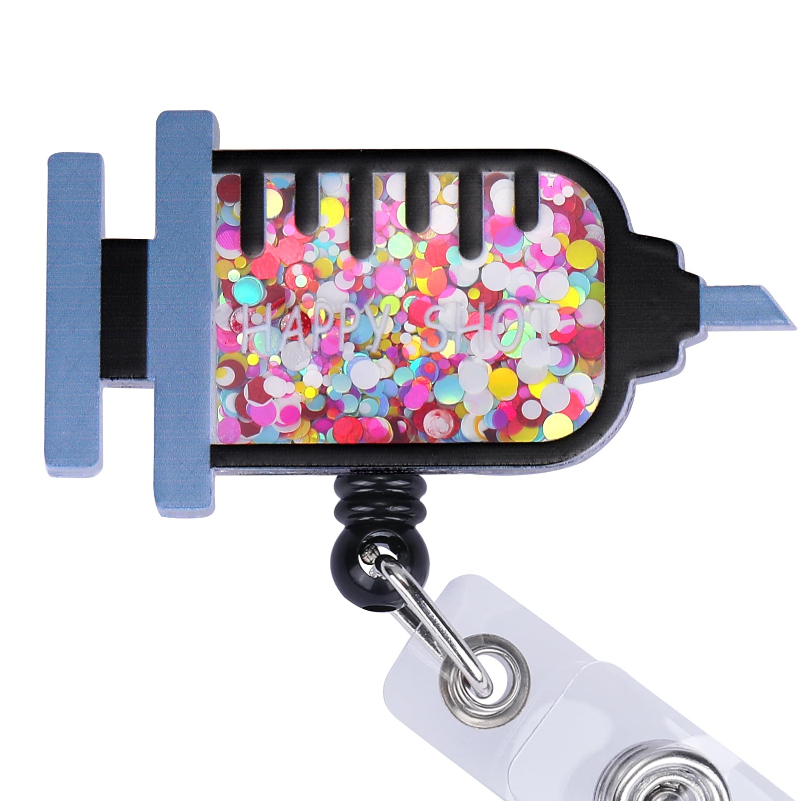 BEEFLYING Nurse Badge Reel Retractable Funny Needle ID Card Badge Holder with Swivel Alligator Clip for Office School Hospital Teacher Nursing Name Tag Card — image 1