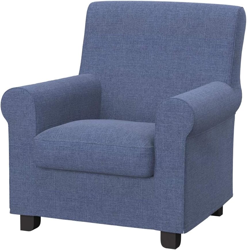 Soferia Replacement Compatible Cover for Gronlid Armchair, Fabric Naturel Blue