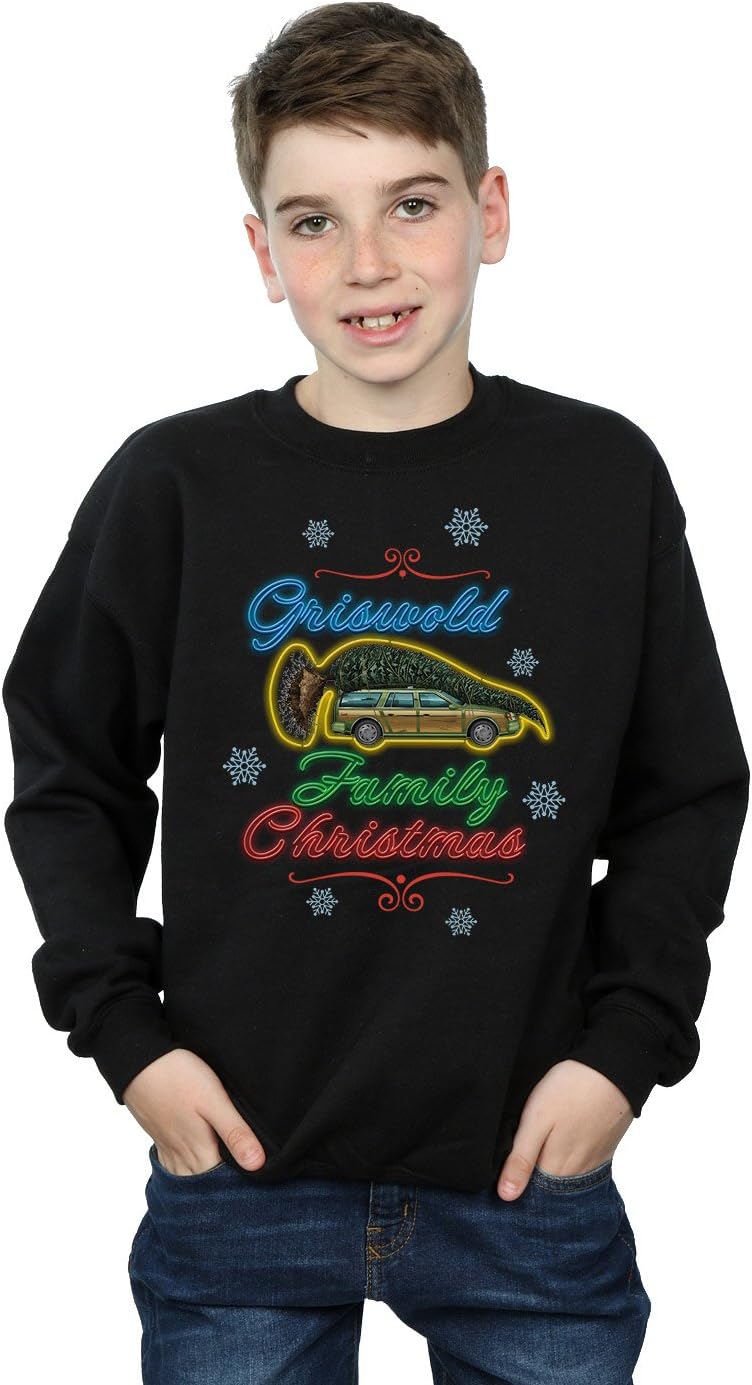 National Lampoon's Christmas Vacation Boys Griswold Family Christmas Sweatshirt 5-6 Years Black
