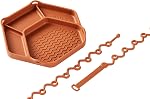 SmackFun - Assiette tout-en-un + Système de fixation des chaînes de jouets - Plaque d'aspiration en silicone divisée pour bébés + Jeunes enfants - Premiers aliments + Se nourrir soi-même. 2 Feuilles (Clay)