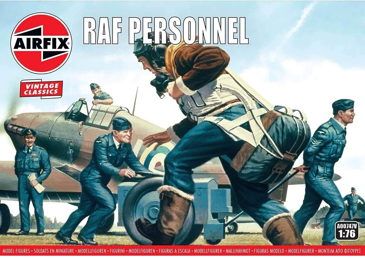 Mini figuras del ejército - A00747V Personal de la RAF - Figuras militares, soldados de plástico para adultos y niños mayores de 14 años, los juegos incluyen 48 juguetes de soldados sin pintar - Miniaturas de juegos de guerra