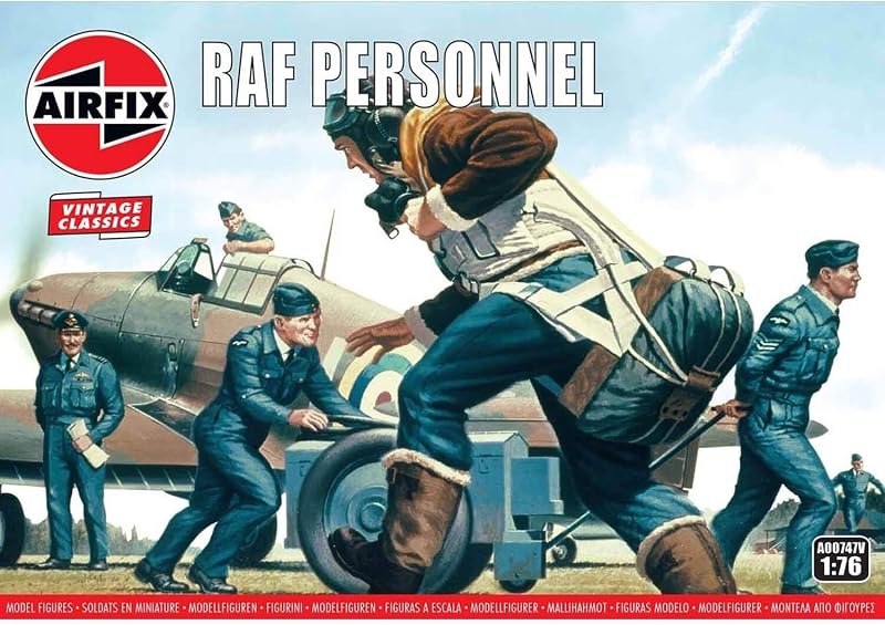 Mini figuras del ejército - A00747V Personal de la RAF - Figuras militares, soldados de plástico para adultos y niños mayores de 14 años, los juegos incluyen 48 juguetes de soldados sin pintar - Miniaturas de juegos de guerra