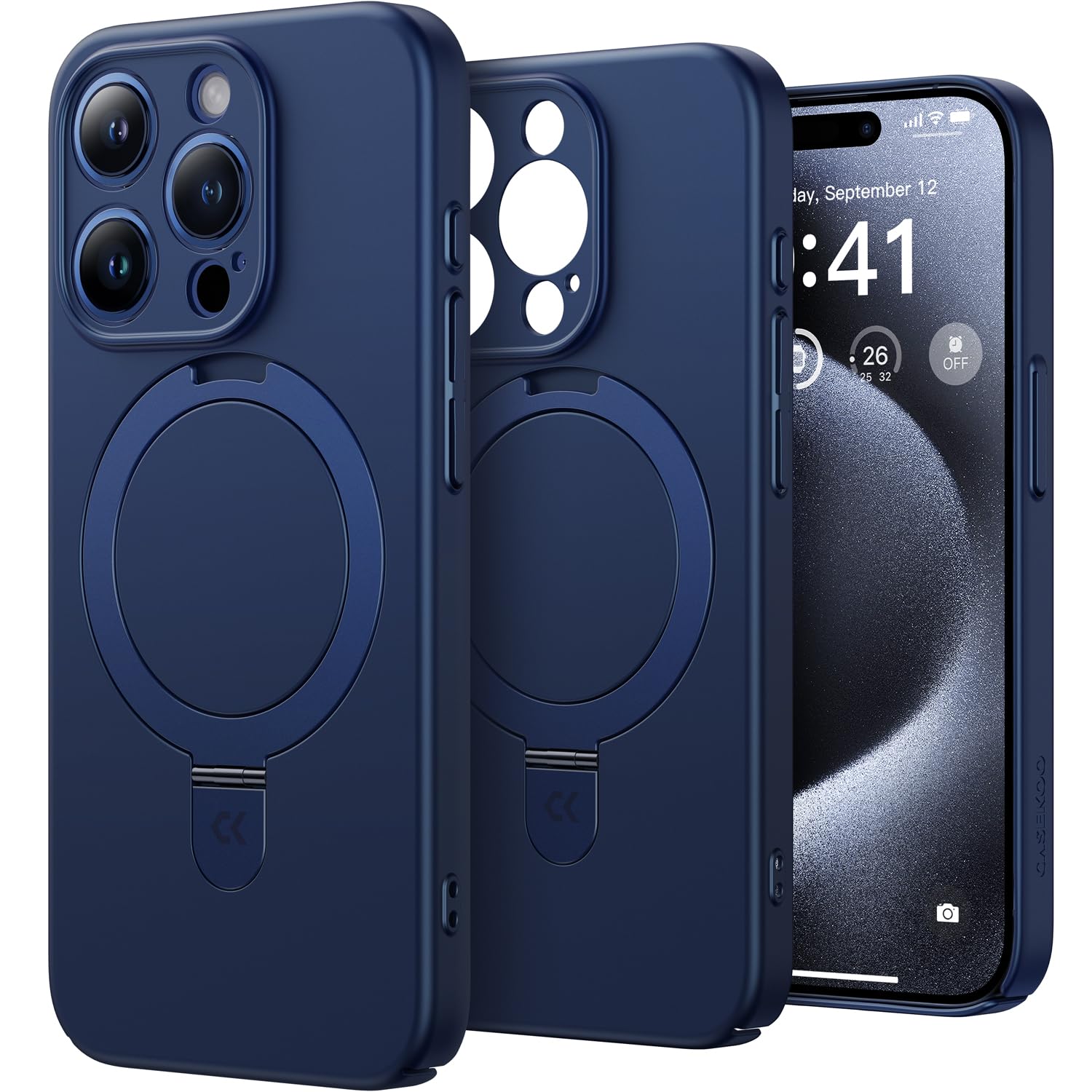 Apple iPhone 15ブルー箱充電器　カバーセットケース Amazon.co.jp: 【極薄！機能充実】CASEKOO iPhone 15 Pro Max 用