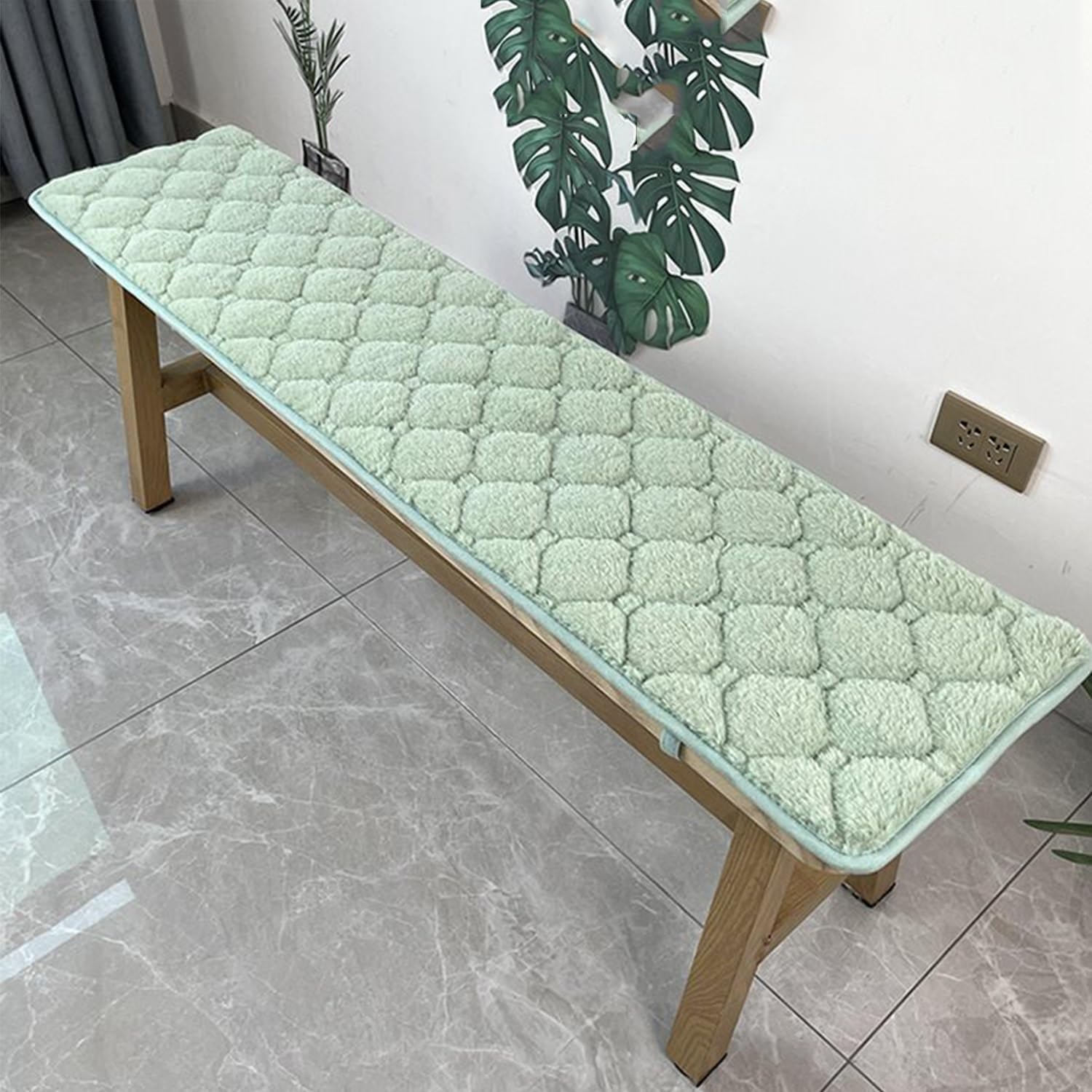 Long Bench Cushion for Indoor/Outdoor Non-Slip Furniture Patio Porch Swing Seat Cushion 12/14/16/18/20in X 24-80in Chair Cushions Bench Pad Plush Garden Cushions(Coffee,50x110cm)