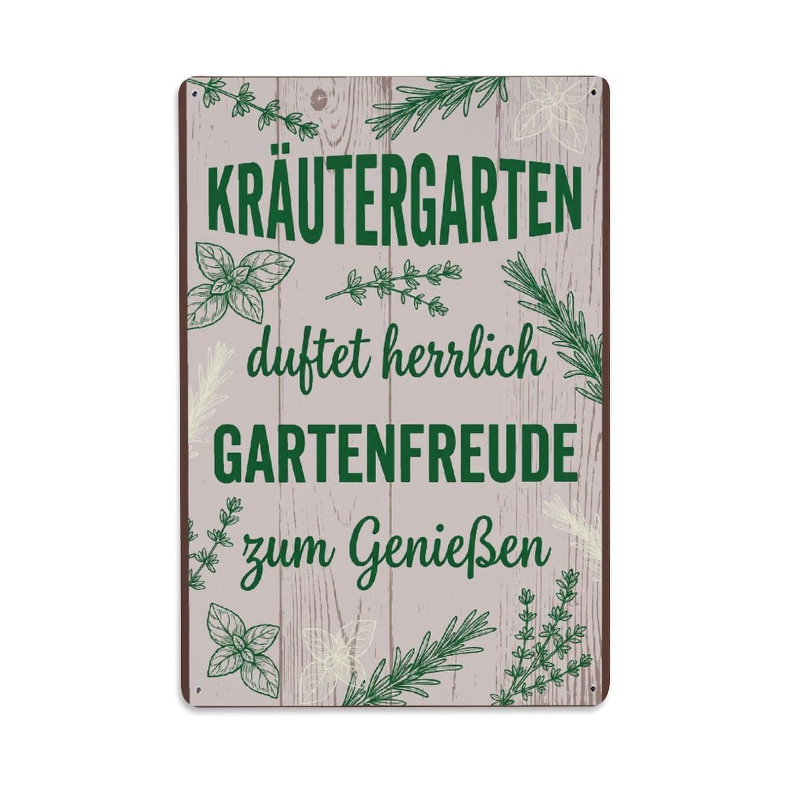 Rustic Herb Garden Fragrant Wholesome Metal Tin Sign