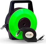 Câble Ethernet rétractable, CAT6 Flat Internet Extension Cord Reel - portatif 1 Vitesse des données Gbps - Mise en place rapide & Étendre les réseaux - Femelle masculine RJ 45 Connecteur UTP Extendeur (50 Pieds, orange)