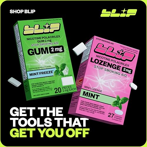 Miniatura 8 de Blip NRT - Goma de mascar de nicotina - 2 mg de sabor a congelación de frutas (20 unidades) - Ayuda a dejar de fumar y vapear, reduce los antojos -