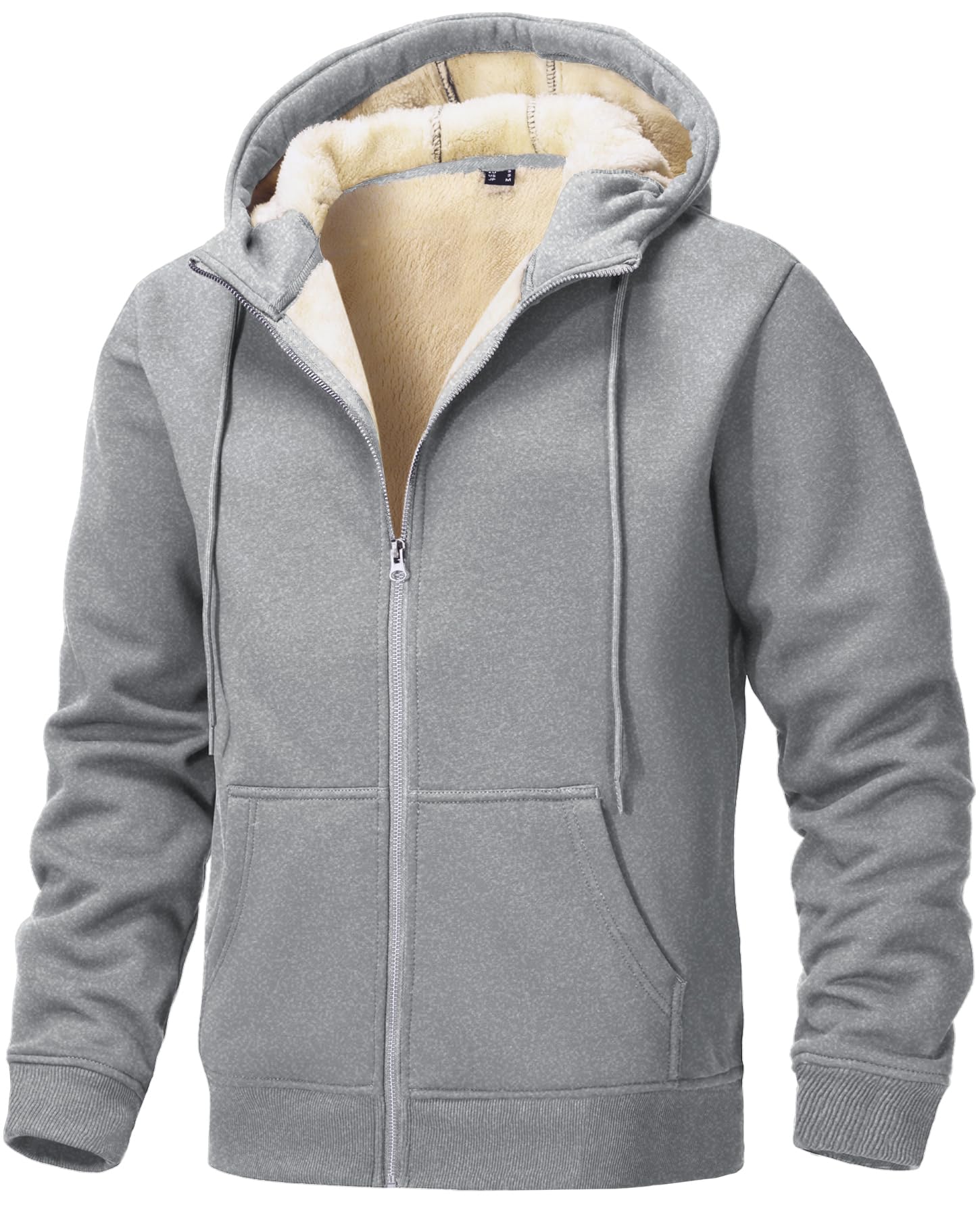 Tansozer Herren Gefütterte Winter Hoodies Sweatjacke Warme Jacken Kapuzenpullover mit Taschen