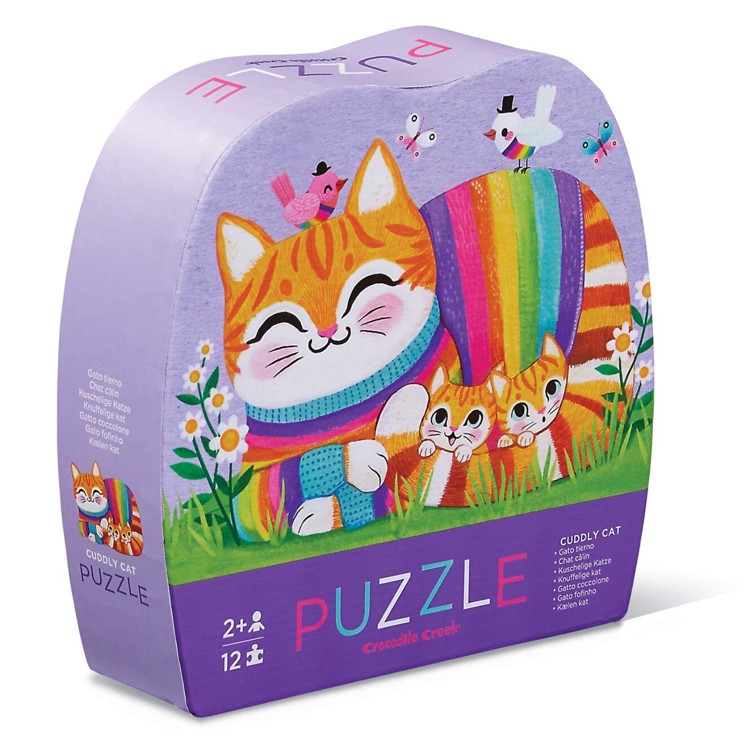 Amazon.com: Crocodile Creek - Cuddly Cat - Mini Jigsaw Puzzle, 12