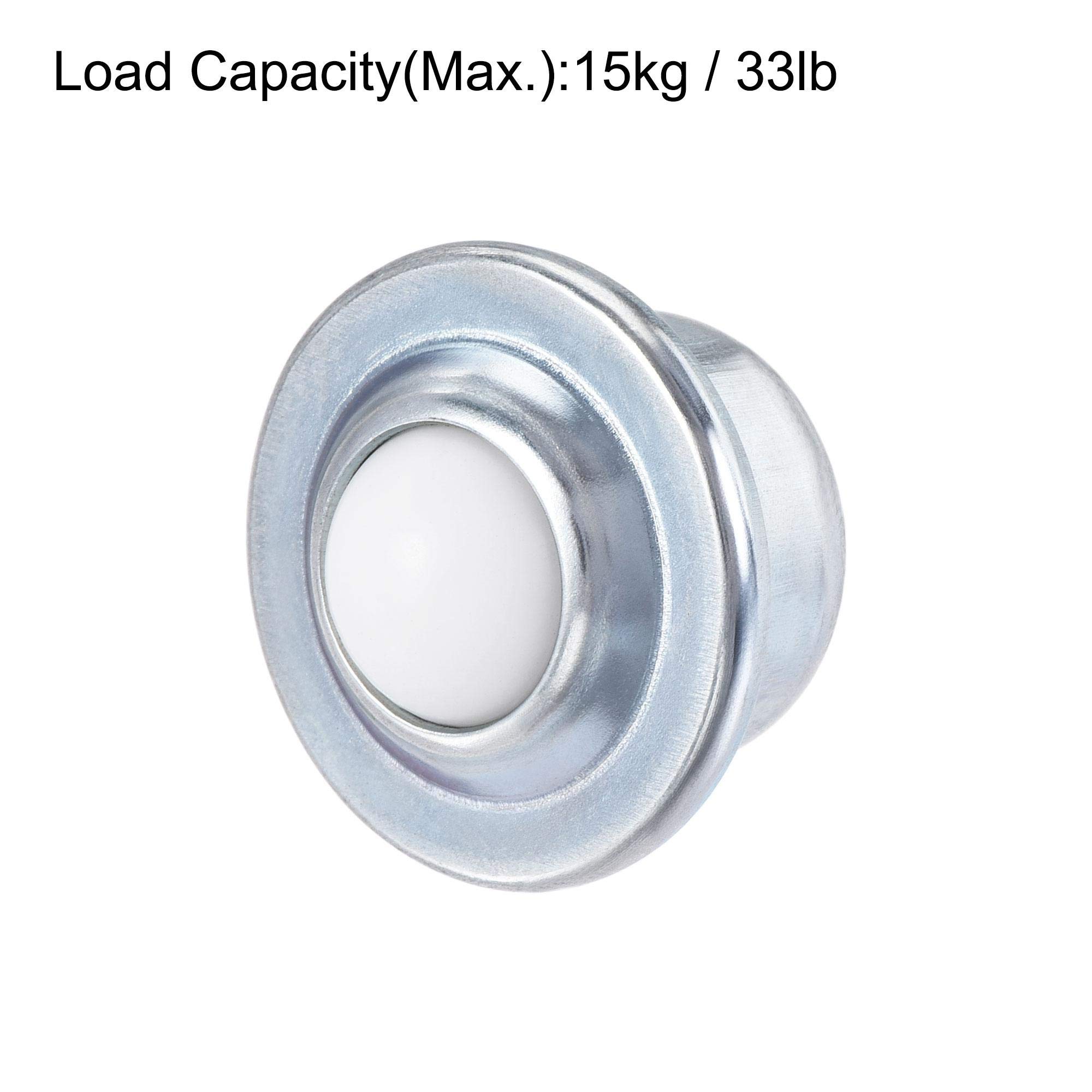 Unité de roulement à billes de transfert, 12mm, 17Lbs, en Nylon, Type Drop-in for Transmission, paquet de 6 KAQIMI(15mm)