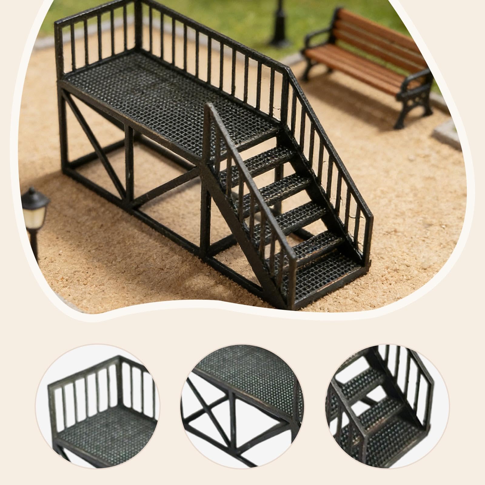 Diorama de Escalera en Miniatura a Escala 1/64 para Decoración del Hogar con