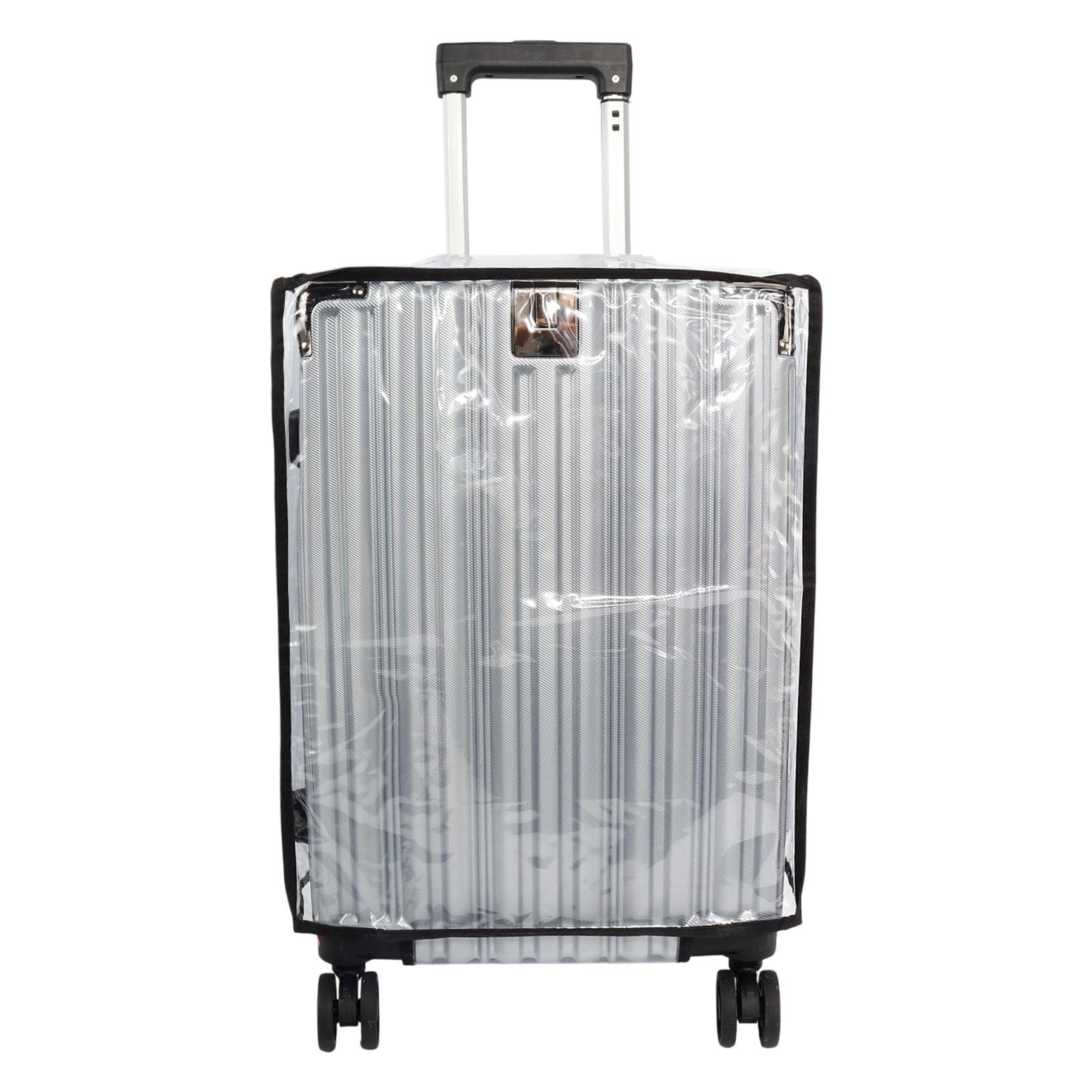 Photo 1 of JOLYEAK PVC Suitcase Cover Protector,20/22/24/26/28/30 Inch Suitcase Baggage Covers,Transparent Luggage Cover for Wheeled Suitcases (28‘’)