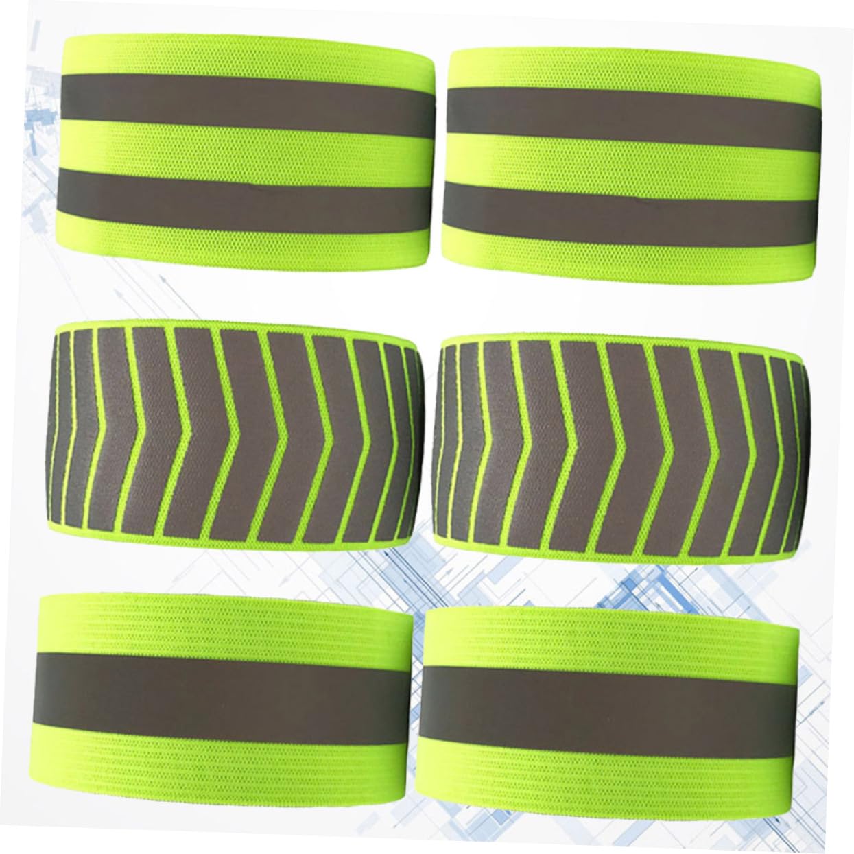 TOYANDONA Brazalete Reflectante Fluorescente Bandas Corredores Visibilidad Cinturón De Correr Deporte Pulseras Reflectantes Pulseras De Seguridad Green