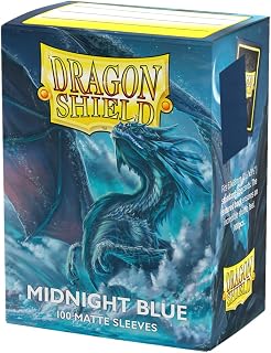 Dragon Shield Matte Card Sleeves 100ct Standard Size - Premium TCG Protection for Pokemon, MTG, One Piece - Midnight Blue Smooth Shuffle