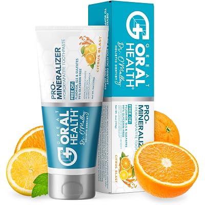 Nano hydroxyapatite Toothpaste Fluoride Free; Dentist Formulated Pro Remineralizing Toothpaste Plus Anti Cavity Xylitol, Tooth Remineralization for Sensitive Teeth & Enamel Support in Citrus Blast