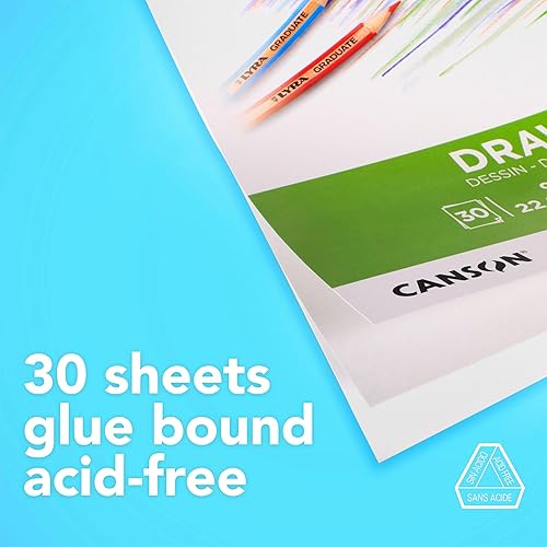 Miniatura 3 de Canson Bloc de dibujo para graduados, plegable, 9 x 12 pulgadas, 30 hojas  Papel de artista para adultos y estudiantes, dibujo, bocetos y diario de