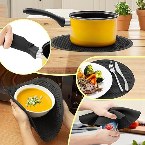 Miniatura 8 de Cubierta de salpicaduras de microondas para alimentos, tapa transparente para microondas con vapor de agua, mango integrado, protector de