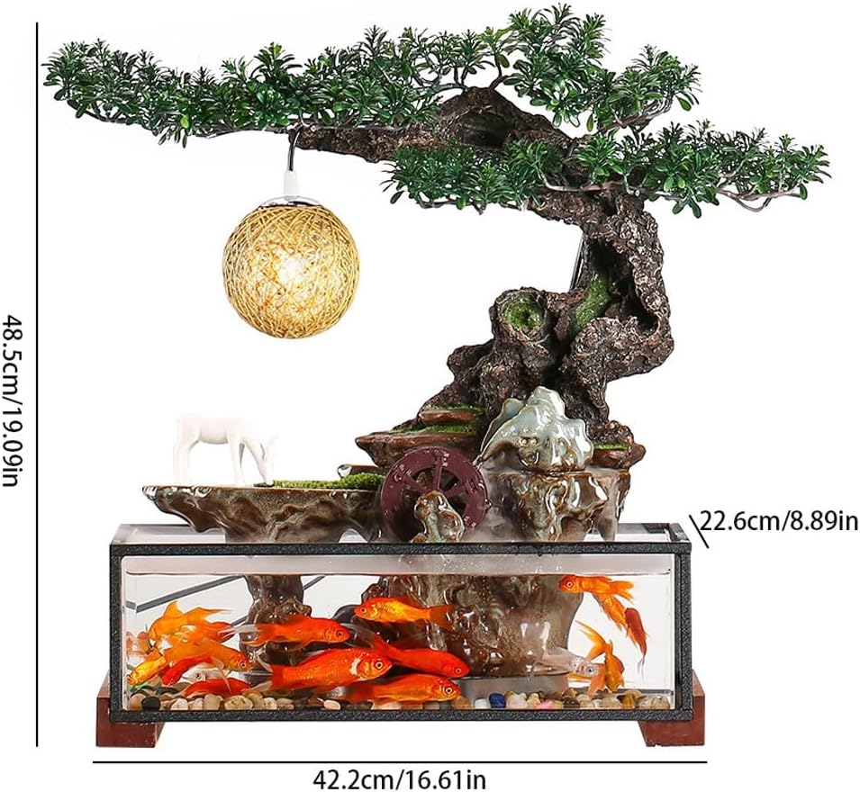 Indoor Fountain Study Desk Water Fish Tank Ornaments Home Living Room Desk Decoration Water Circulation Fountain Tabletop Fountain