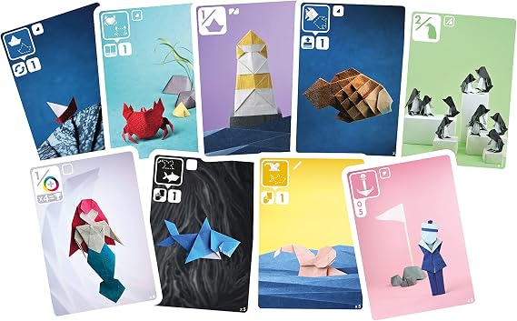 MM Spiele Sea Salt & Paper Recommendation List Game of the Year 2023 Card Game Family Games Beautiful Gift from 8 Magical Origami Design for 2-4 Players from 8 Years