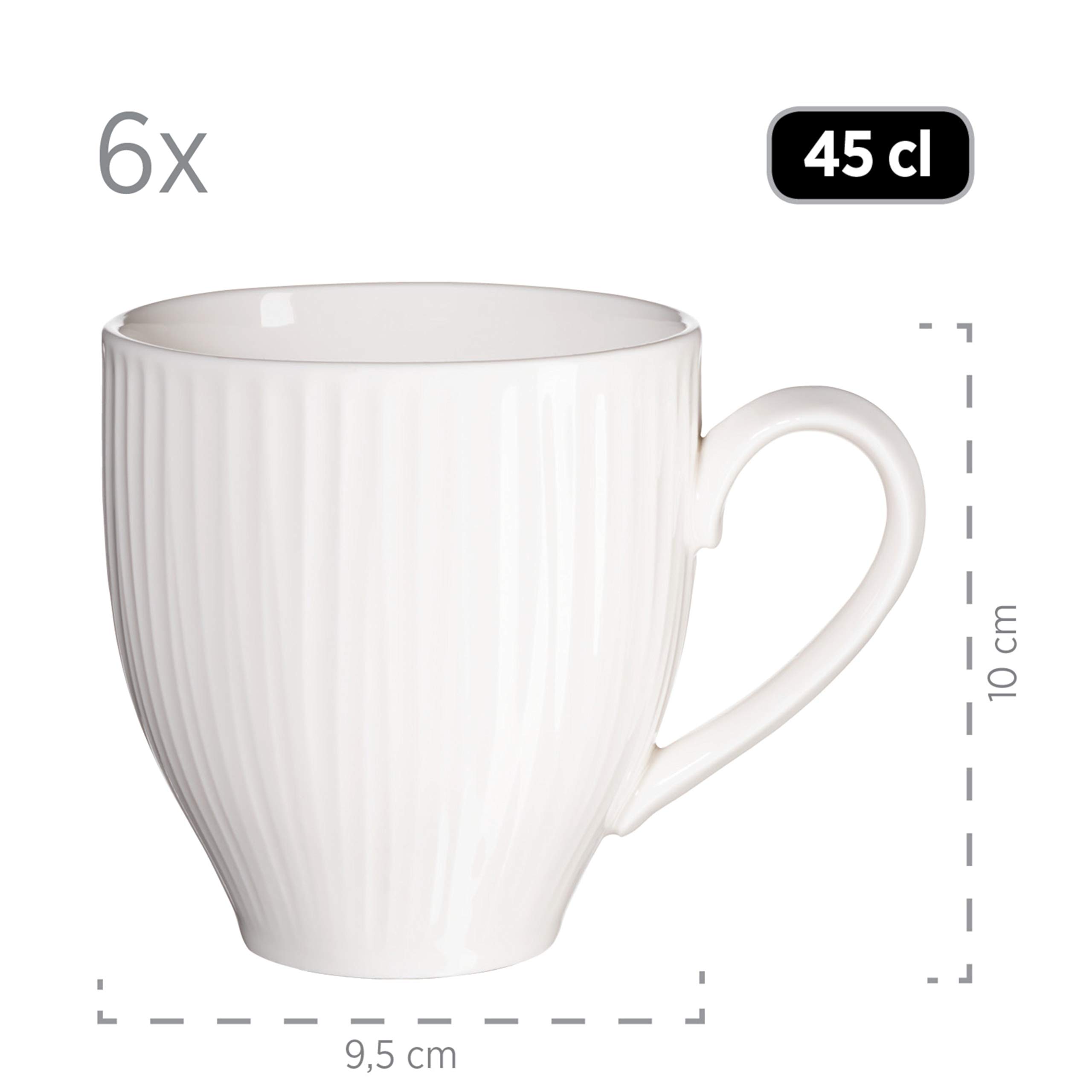 MÄSER Dalia - Set da colazione in porcellana, 18, colore: Bianco