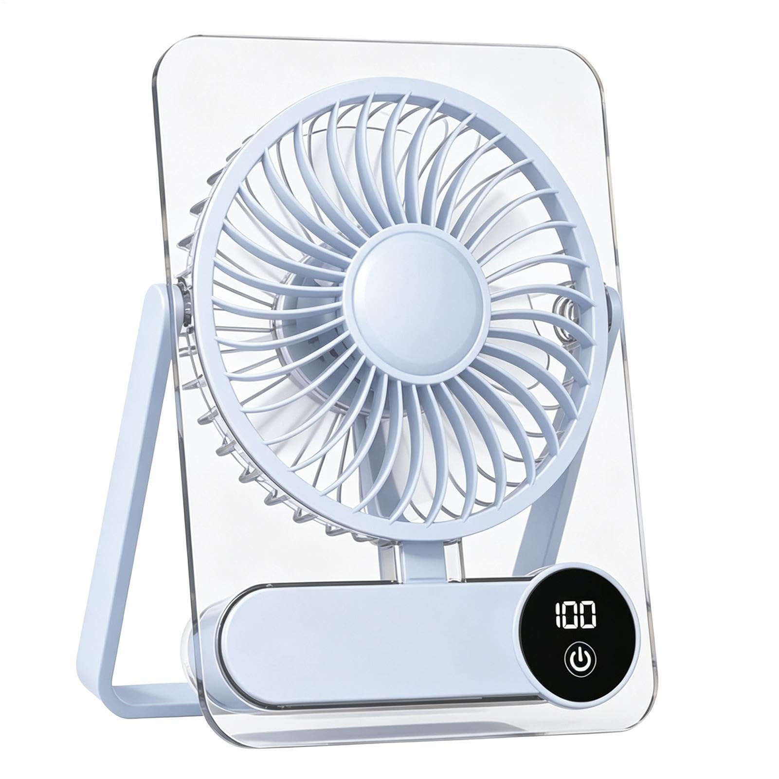 Ventilateur de bureau silencieux rechargeable 1200mAh à 100 vitesses réglables pour l'été