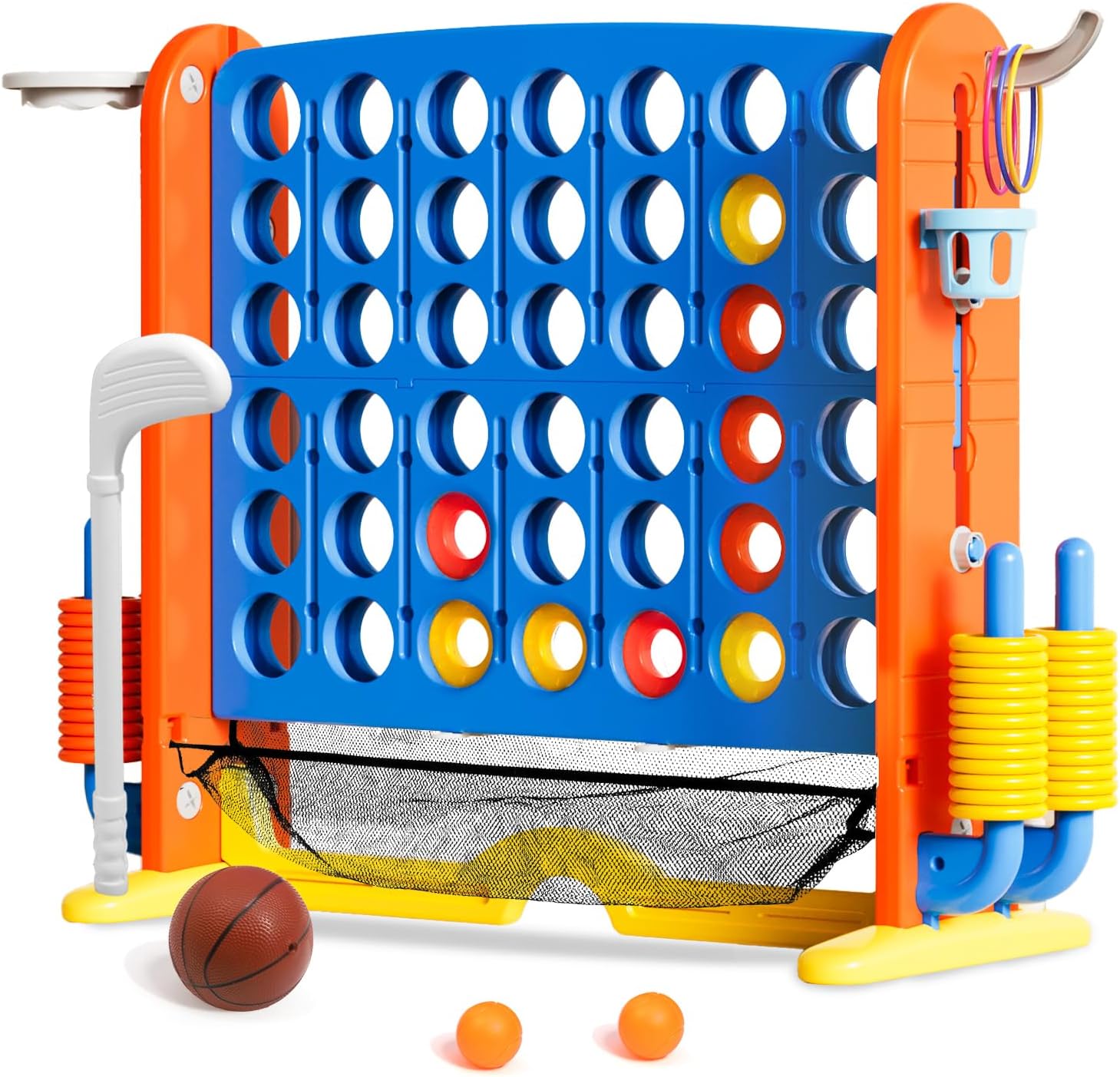 Giant 4-in-Row Connect Game with Mesh Fabric (4-to-Score) Yard Game