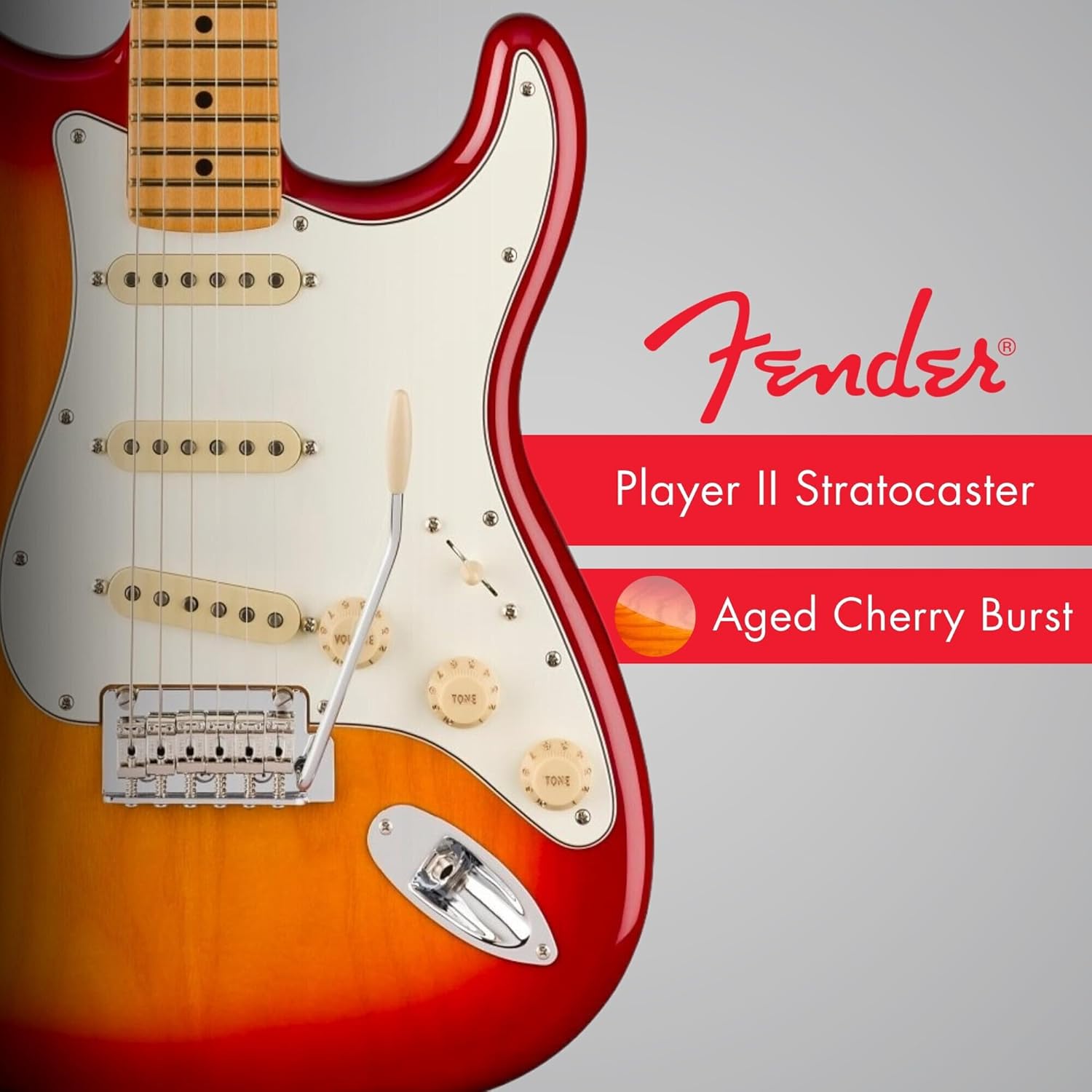 Fender Player II Stratocaster, Maple Fingerboard, Aged Cherry Burst