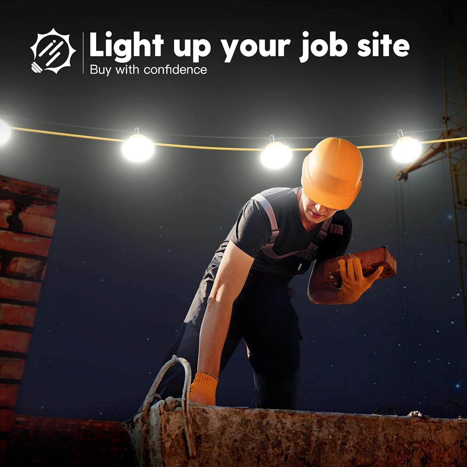 Review Product FREELICHT 100FT Led Construction String Lights, 80W 10000LM Linkable Jobsite Lighting, Non-Breakable String Work Lights, Weatherproof Temporary Lights, Industrial Grade, ETL Certified Promo Discount Up To 70% Off FREELICHT 100FT Led Construction String Lights, 80W 10000LM Linkable Jobsite Lighting, Non-Breakable String Work Lights, Weatherproof Temporary Lights, Industrial Grade, ETL Certified