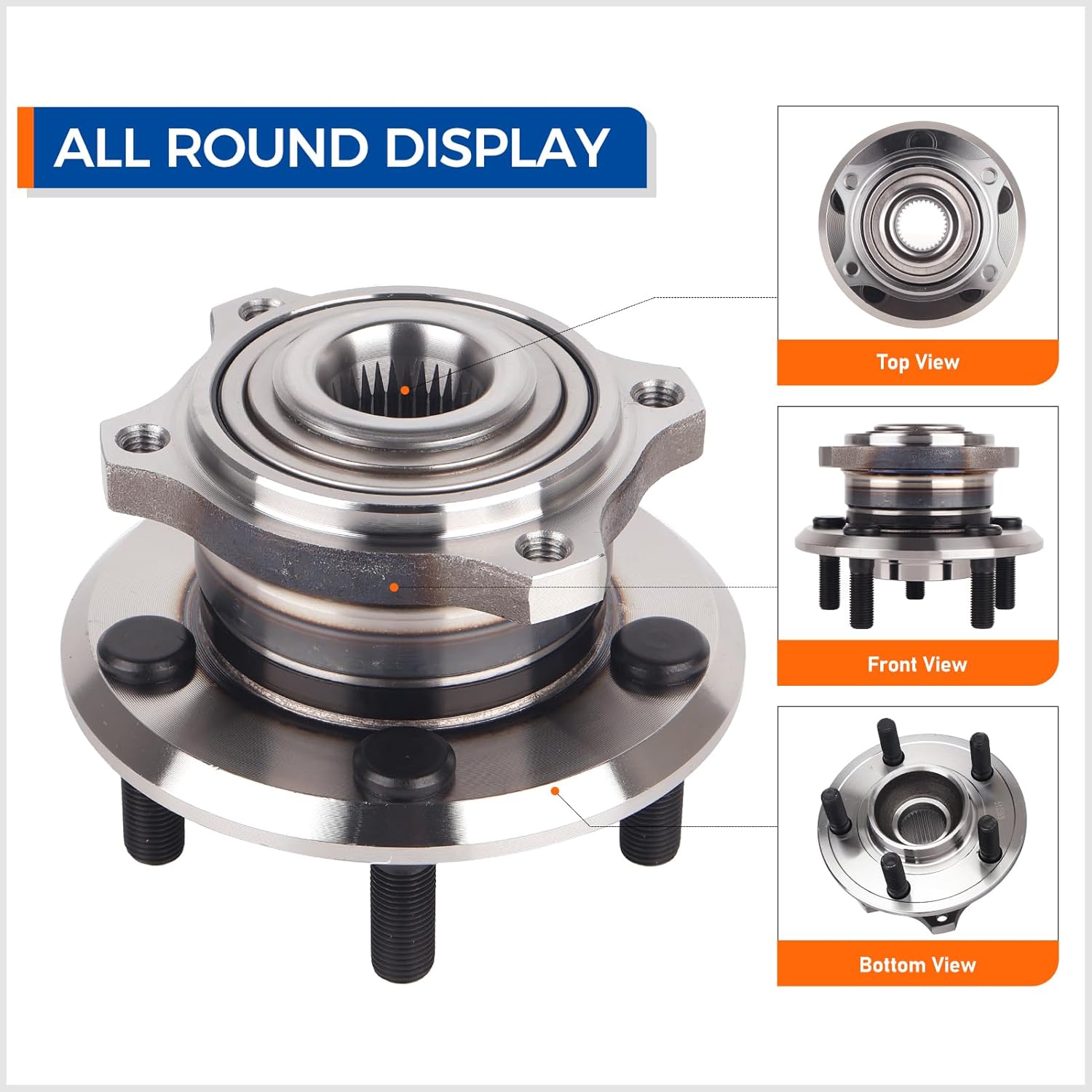 PAROD 512369 Rear Wheel Hub & Bearing Assembly Fit for 2009-2014 Chrysler 300, Charger, 2008-2014 Dodge Challenger