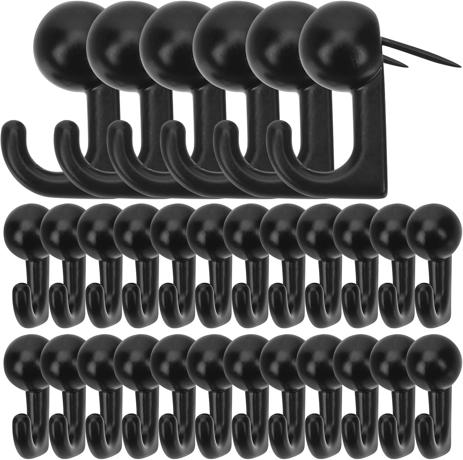30pcs Metal Picture Hanger Push Pins Heavy Duty Decorative Nails for Hanging Photos on Cork Boards and Concrete Walls