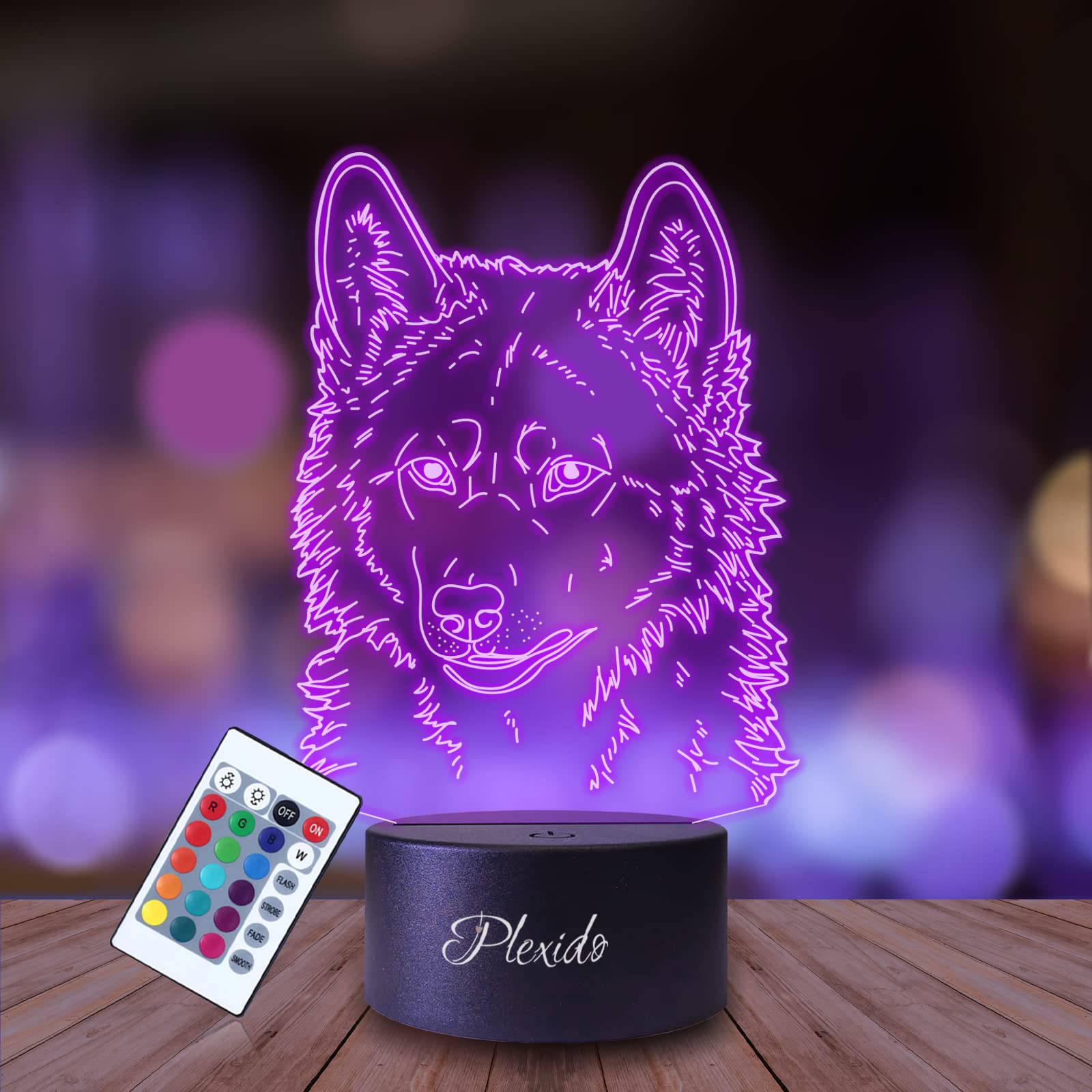 Hunde Nachtlicht Aus Kunstharz - Sanftes LED Licht Für Kinderzimmer