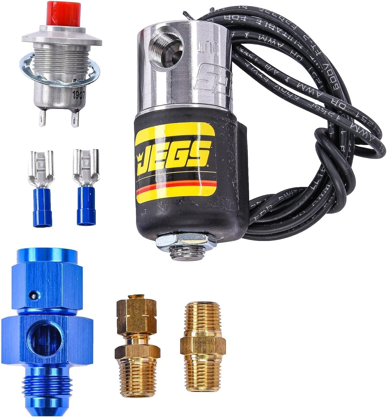 JEGS 16546 Nitrous Purge Kit -6 AN Includes: Solenoid Microswitch Filtered 1/8 N