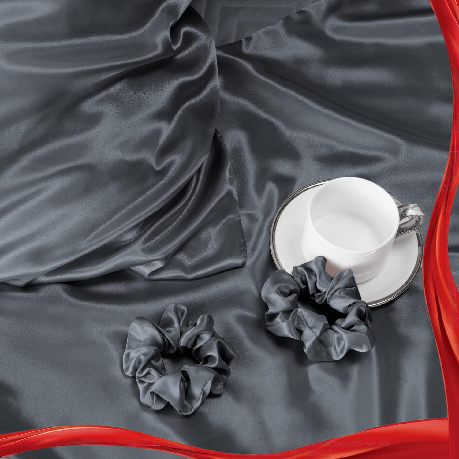 Die besten Satin-Kissenbezüge für Haare und Haut: Top 5 im Test 10 Vielit Satin Kissenbezüge Dunkelgrau 40x80 2er-Set