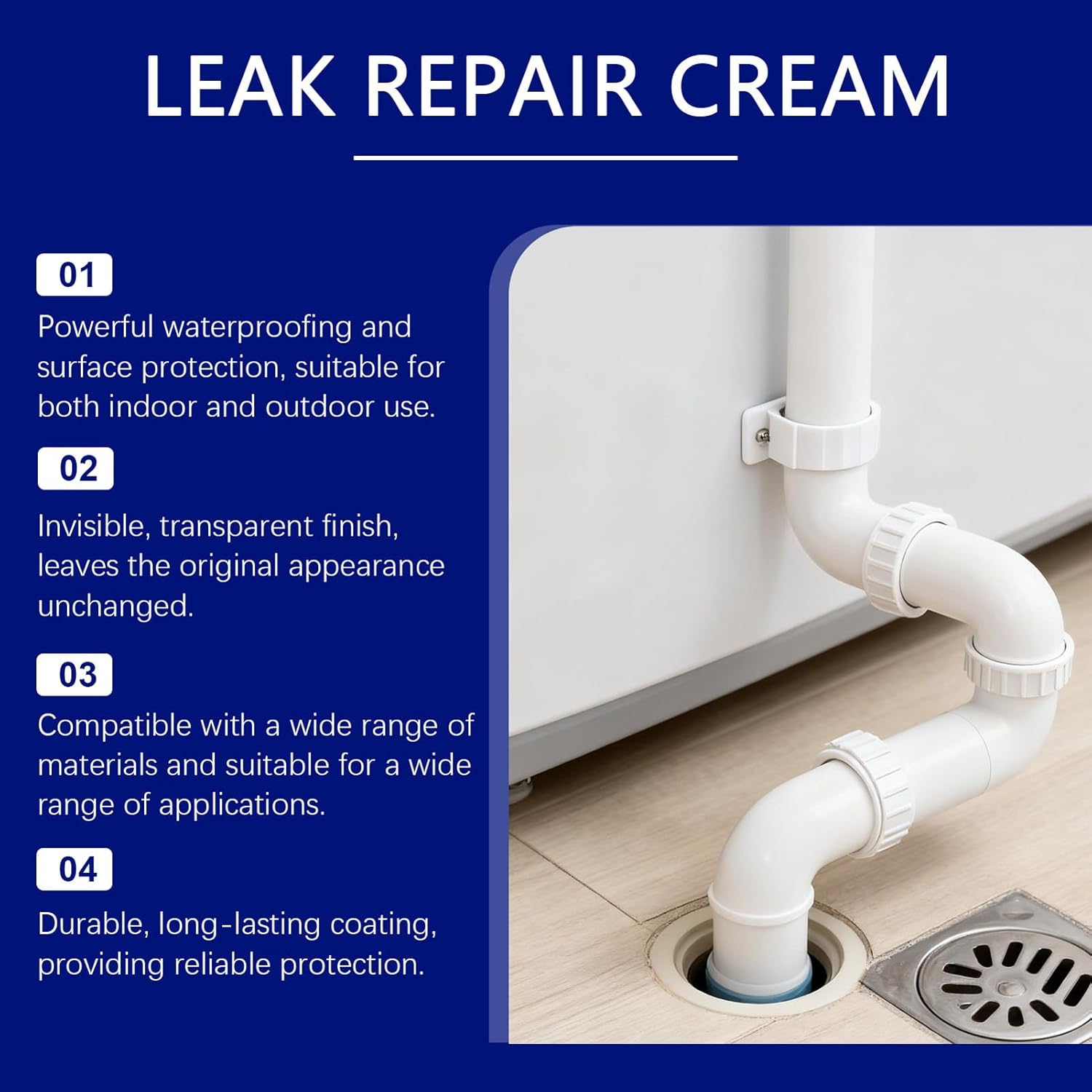 Leak Repair Cream Spray, Leak Repair Waterproof Sealant Spray, Waterproof Sealing Sprays with Brush for Roofs, Window Sill, & Toilet (3,Transparent)