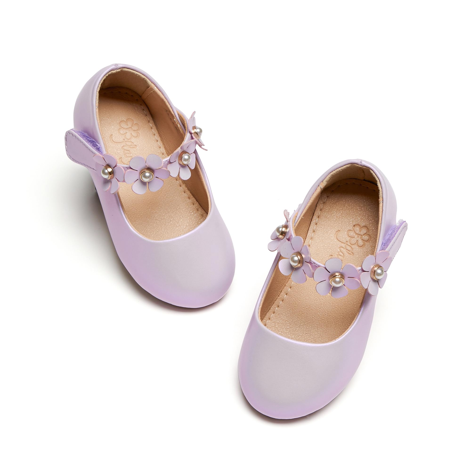 Flaryzone Toddler/Little Girls' Ballerina Flat Mary Jane Princess Dress Shoes - Wedding School Party
