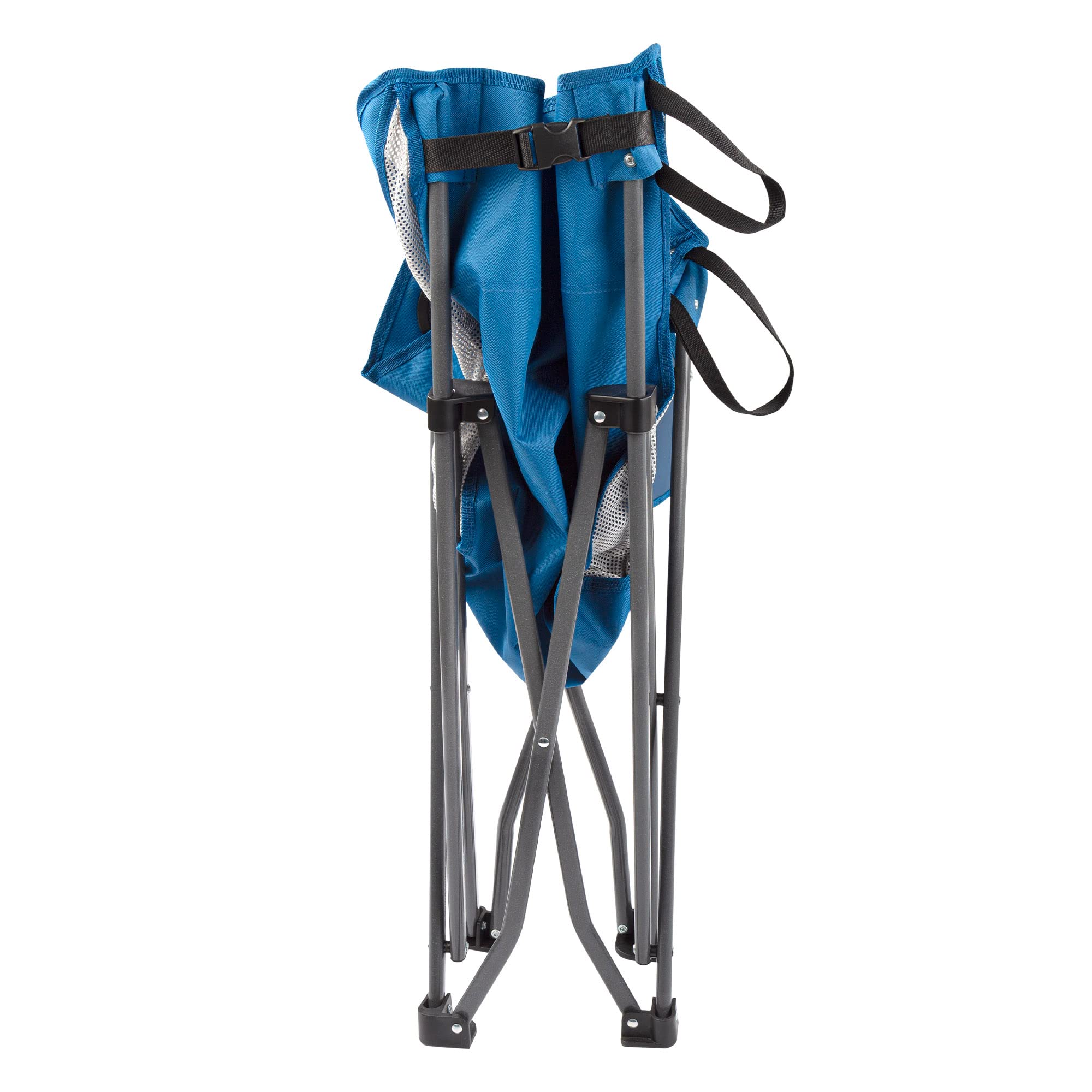 Aktive 63027 - Sedia da campeggio pieghevole antiribaltamento con griglia di ventilazione, portabicchieri e tasca, dimensioni 48x50x86cm, stabile e portatile, accessori da campeggio, sedie pieghevoli