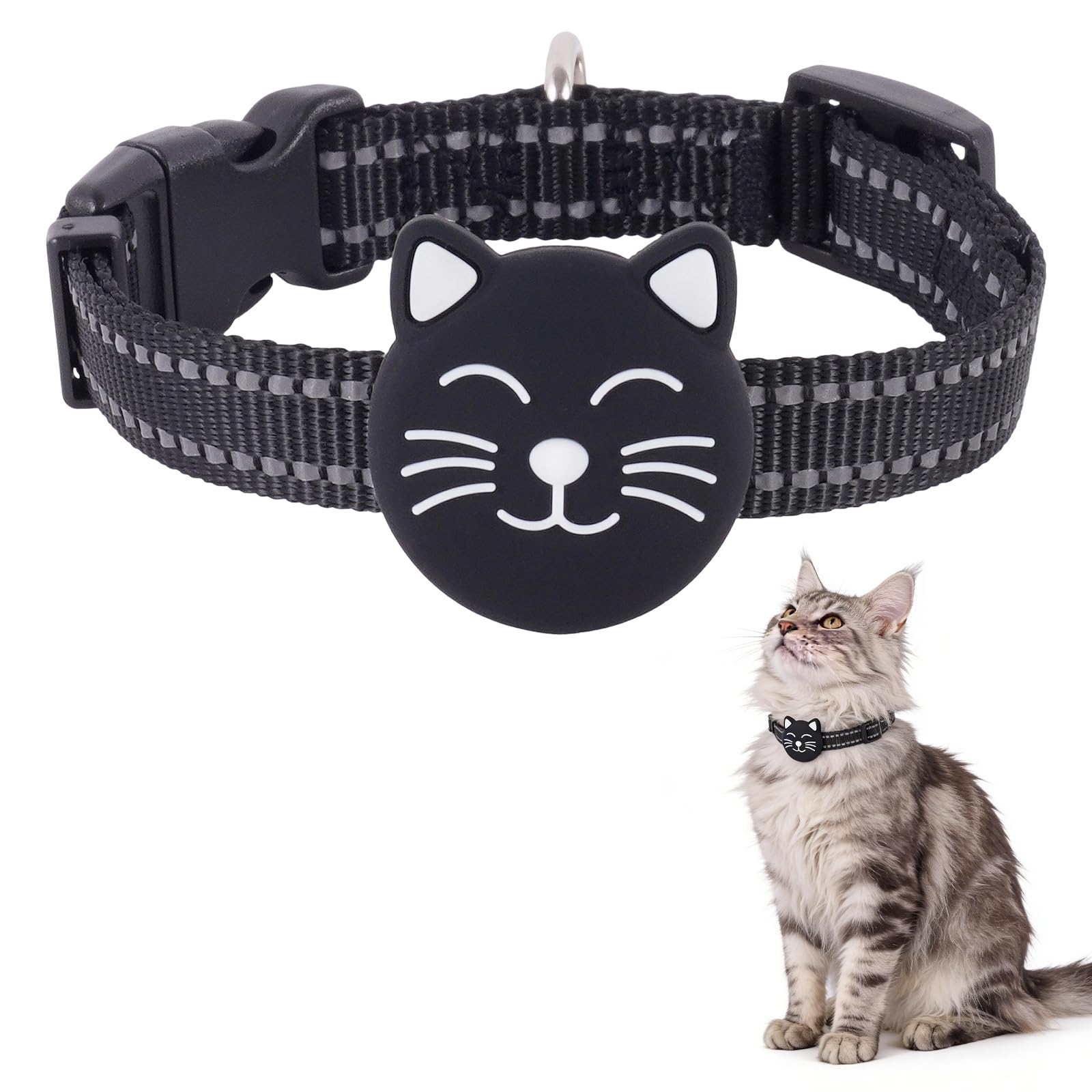 Collar para gatos con correa ajustable de nailon que evita tirones incómodos