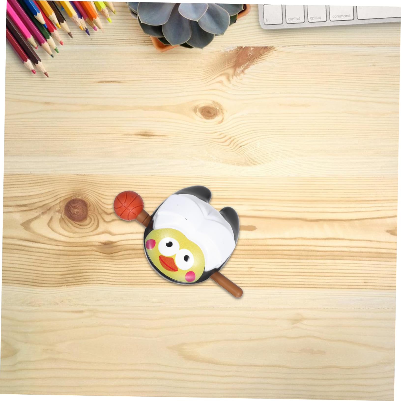 SUPVOX Cartoon Chicken Shaped Wooden Fish Relief Toy Percussion Musical Toy Office Relaxing Plaything Educational Instrument