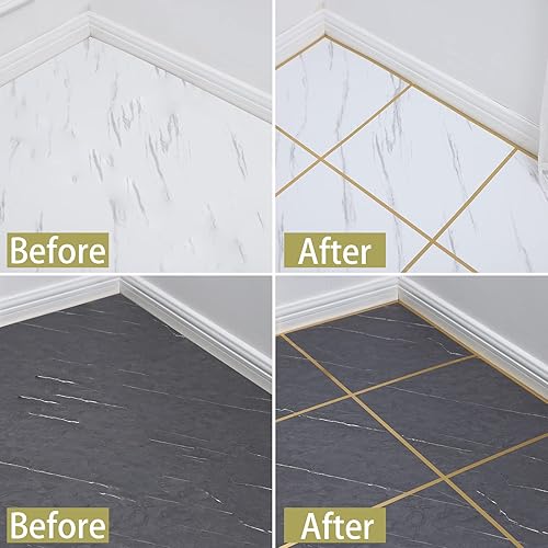 Miniatura 3 de Gaahing Cinta metalizada dorada con película de Mylar de poliéster, adhesivo decorativo para despegar y pegar con acabado brillante similar a un