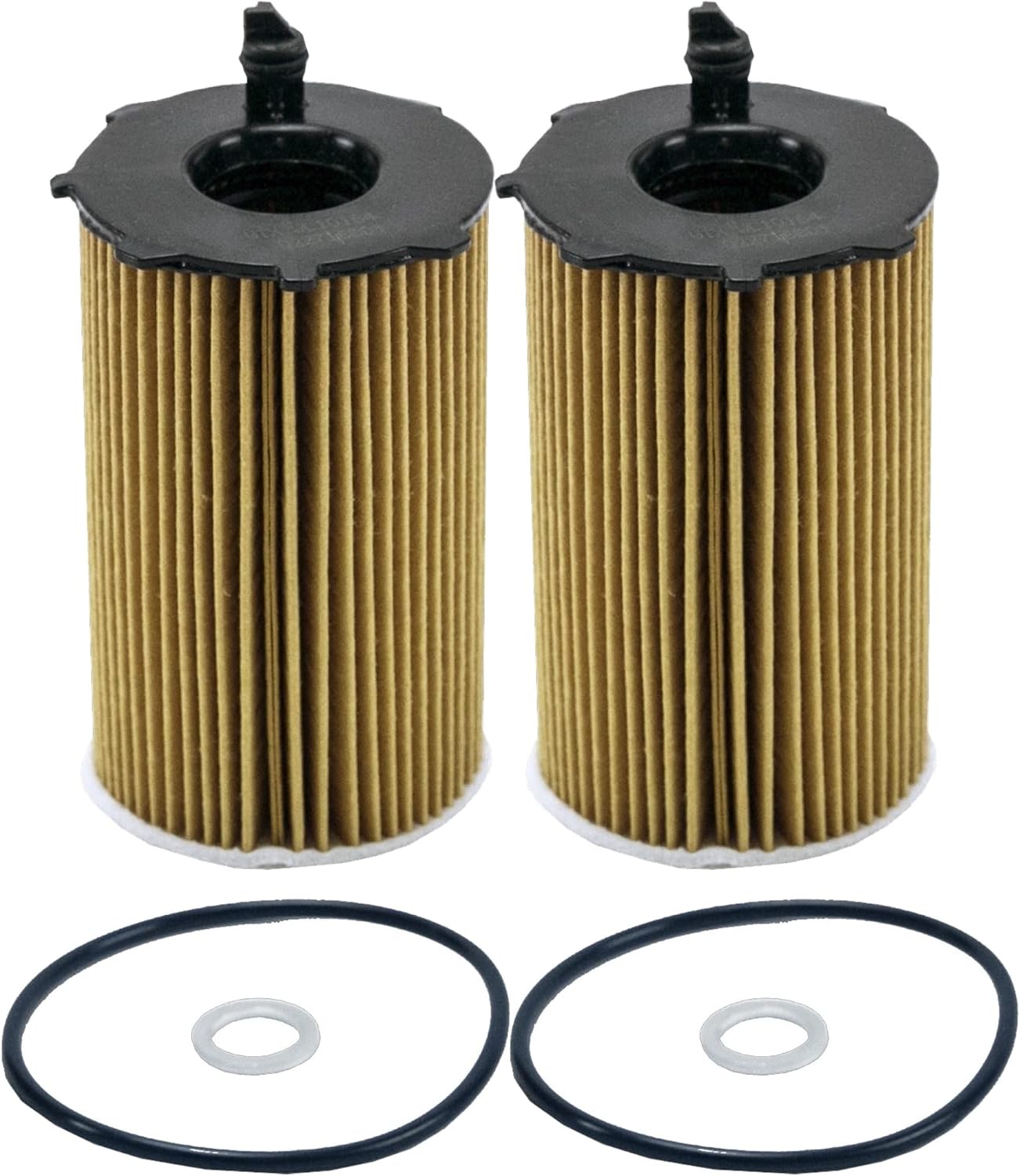 Pair Set Of 2 Engine Motor Oil Filters For Hyundai Kia Azera Cadenza Santa Fe XL Sedona Sorento Base EX GLS L Limited Ultimate LX Premium SE SX SXL V6 DOHC 24 Valve Naturally Aspirated GAS FI